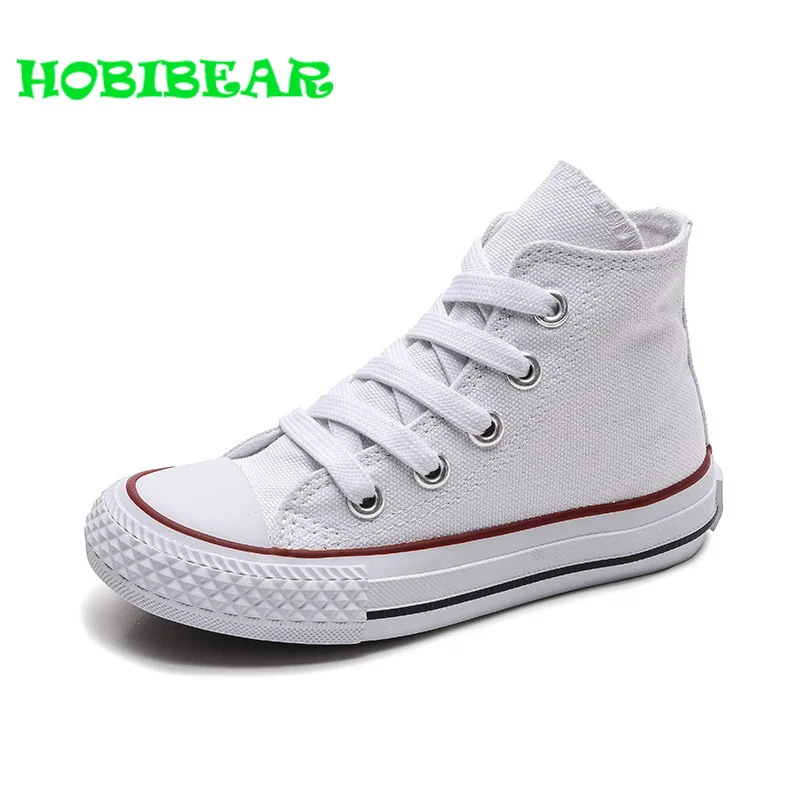 Hot Sale Boys Casual Kids Shoes Yellow Red Girls High Top Canvas Shoe Spring Autumn Children Flat Sneakers Baby Boys School Shoe