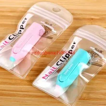 500 шт. 5.8*1.9 см творческий карандаш форма из нержавеющей стали, ножницы для ногтей девушки ногтей с портативными цепи Портативный ногтей