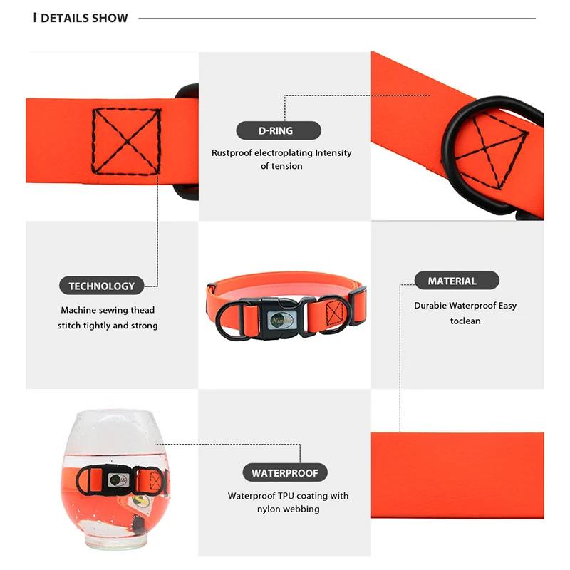 NIMBLE/ошейники Регулируемый мягкий индивидуальные ПВХ воротник ходьба Бег для маленький средний большой собаки Collares пункт Перро ошейник для собак