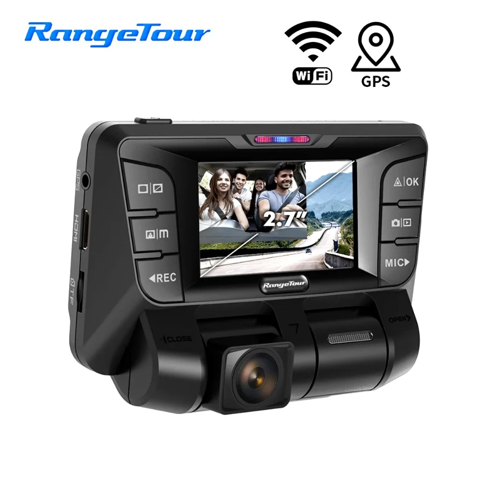 Goede Bereik Tour B90D WiFi Auto DVR Camera Dash Cam Novatek 96660 Dual Lens Dubbele 1080 p Video Recorder G sensor