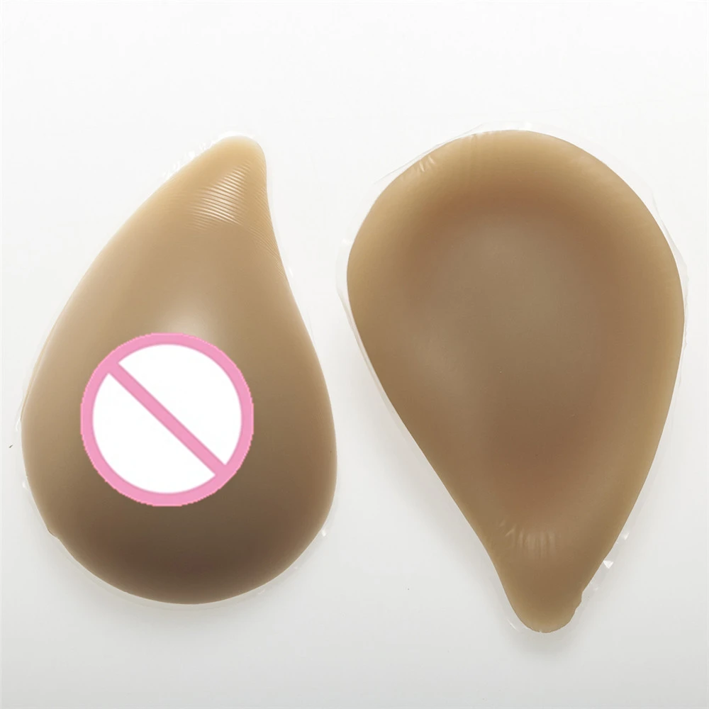 

Brown Fake Boobs 800g/Pair Realistic Silicone Breasts Forms for Drag Queen Crossdresser Artificial Breast Transgender Shemale
