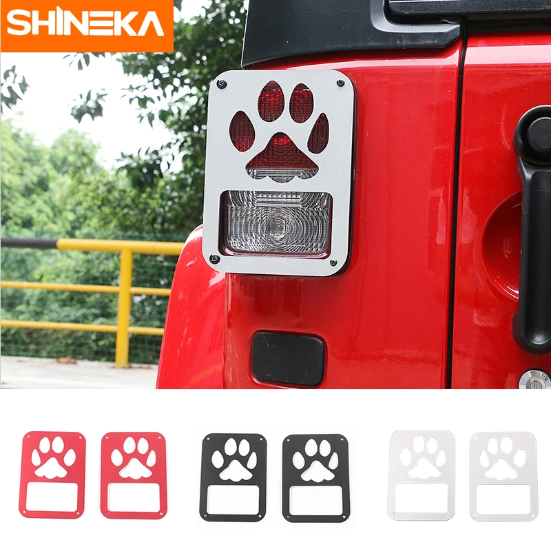 SHINEKA Iron Tail Lamp Cover Rear Light Protecting Guard Footprint