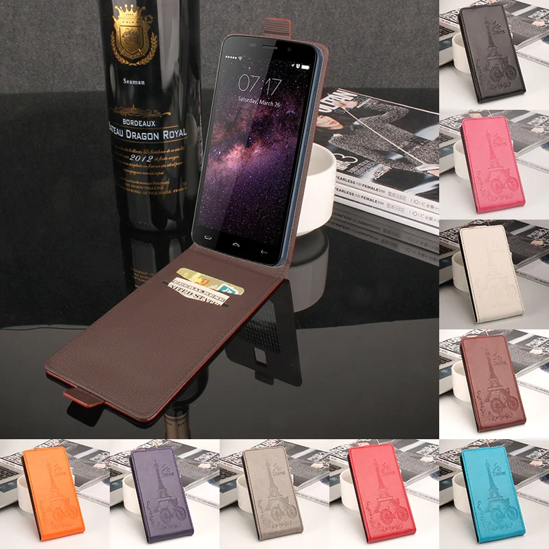 

For HOMTOM HT17 Pro Phone Case [Up-down Open] Vertical Flip Premium Pattern PU Leather Wallet Cases Cash/Card Slots