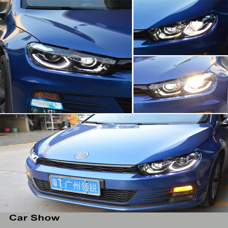 CarTuning чехол для VOLKSWAGEN Scirocco светодиодный налобный фонарь 2009 2010 2011 2012 2013 года для Scirocco фара в сборе