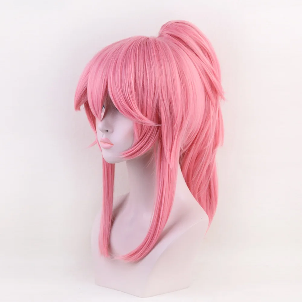 FGO судьба/Grand для слуга Аниме косплей парик tamamo no Mae Синтетический волос Хэллоуин костюм розовые парики с зажимом на хвост