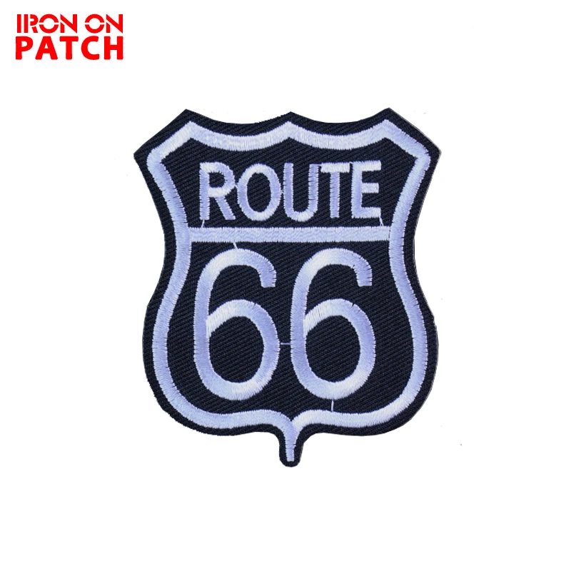 

Route 66 Embroidered Army Tactical Morale patch American Hope Road Low-key Gray Kuroshio Personality Badge for Clothing Sticker