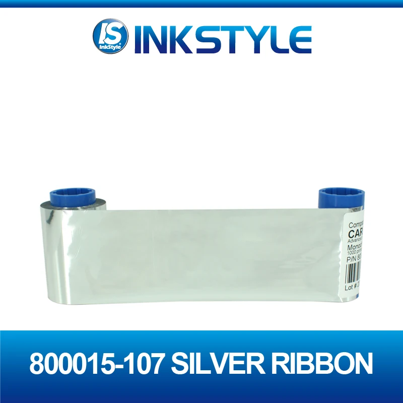 Generic 800015 107 Sliver Ribbon 1000 prints for Zebra P300 P320i P330i