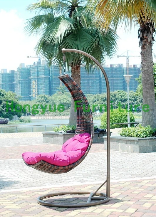 brown rattan hanging chair,outdoor wicker hanging chairin Patio Swings