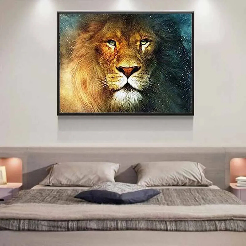 

5D DIY Diamond Painting Full Square/Round Drill "lion" Diamond Embroidery Cross Stitch 5D diamond painting accessories A47