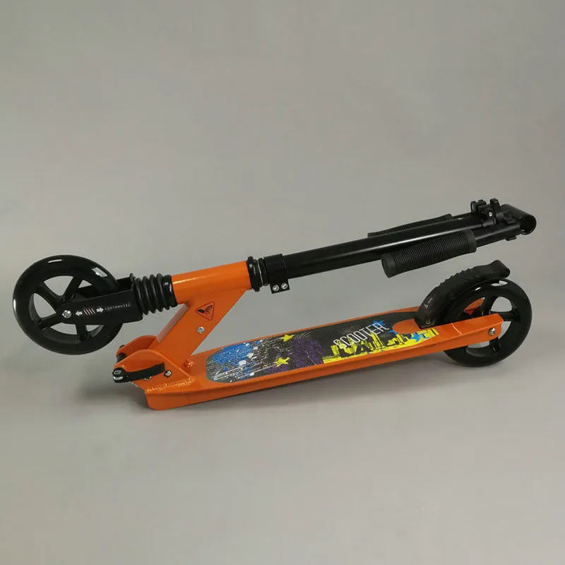 Алюминиевый сплав PU колеса скутеры для подростков складной портативный мини велосипед самокат регулируемая высота троттинет скутер