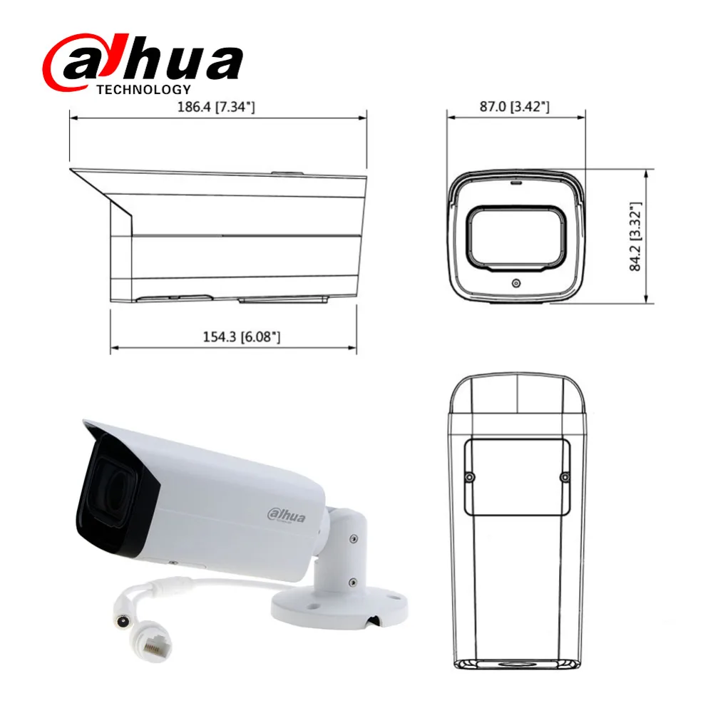 Dahua 6MP POE IR bullet камера IPC-HFW4631H-ZSA 2,7-13,5 мм 5X камера видеонаблюдения с оптическим увеличением Встроенный микрофон IR60M Замена IPC-HFW4431R-Z