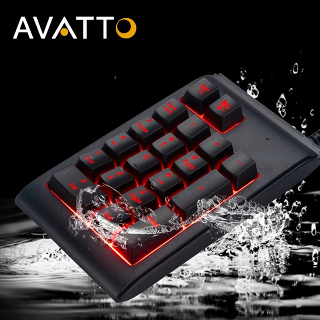 Best Price AVATTO Waterproof Splash 3 Color Blackit USB Wired Numeric Keypad,19Keys Mini Numpad Keyboard for Professional Accounting Teller Best Price AVATTO Waterproof Splash 3 Color Blackit USB Wired Numeric Keypad,19Keys Mini Numpad Keyboard for Professional Accounting Teller