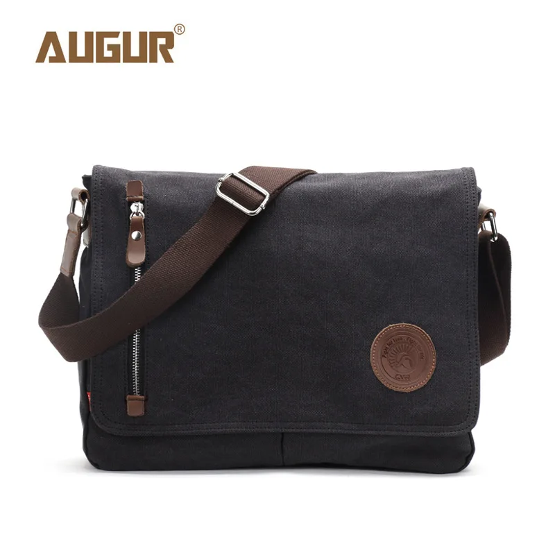 Augur 2018 Canvas Leather Crossbody Bag Men Military Army Vintage Messenger Bags Shoulder Bag Casual Travel school Bags Augur 2018 Canvas Leather Crossbody Bag Men Military Army Vintage Messenger Bags Shoulder Bag Casual Travel school Bags