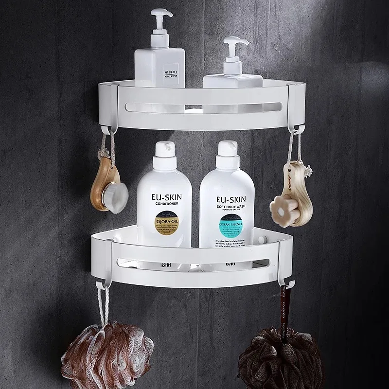 Günstig Nagel Kostenloser Weiß Bad Regal Kosmetische Rack Mit Einzelnen Hebel Bad Rack Regal Rack Dusche Zimmer Ecke Regal Raum Aluminium