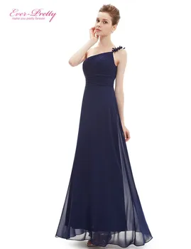 Evening Dress Ever-Pretty HE09596 One Shoulder Long Flower Ruffles Chiffon Formal Evening Dresses