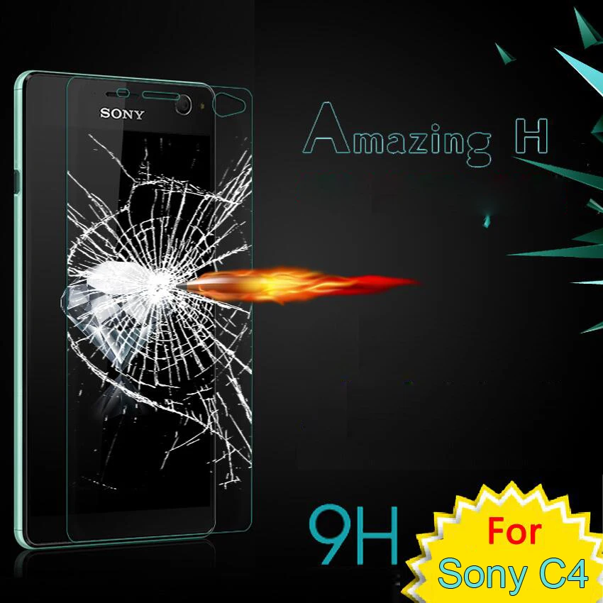 

9H Premium Tempered Glass Film For Sony Xperia C4 E5333 E5303 E5306 Screen Protector Case Explosion Proof Protective Glass Film