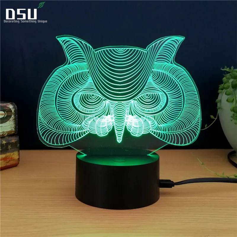 

Cartoon Owl Light 3D LED Animal Night Light RGB Changeable Lamp Child Kids Baby Soft Lights Bedroom Decoration Lighting