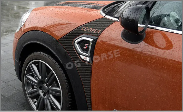5D виниловая наклейка из углеродного волокна, передняя наклейка на крыло, боковая секция, отделка, декор для MINI Countryman F60, аксессуары для стайлинга автомобилей
