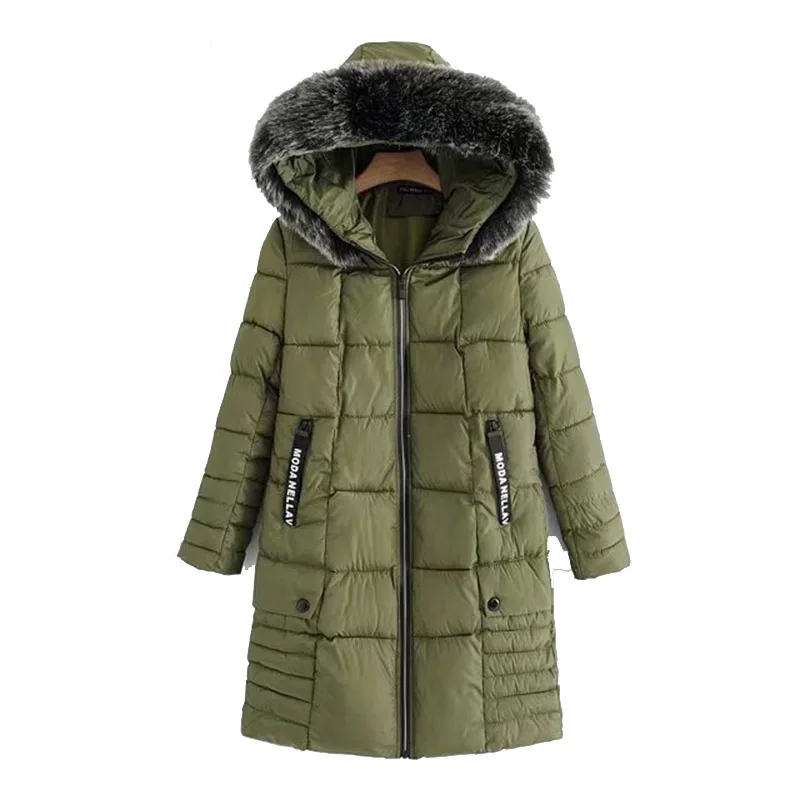 

winter jacket women Army Green Female Jacket Winter Plus Size jacket Winter Thick hooded Fur Warm Parka Army Green Down Jacket