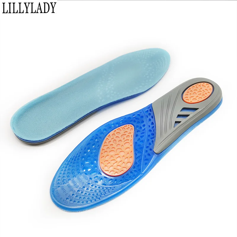 Silicon Insoles Gel Shock-Absorbant Sport Insoles  Orthotic Foot Care buffer For feet Shoes Sole Pads Arch Orthopedic Pad Insole