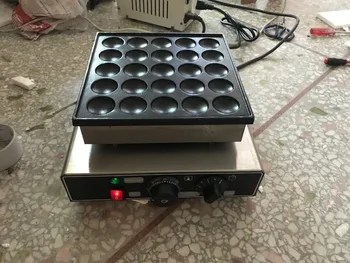 

Free Shipping 25 holes Commercial Use Non-stick 110v 220v Electric Mini Dutch Pancakes Poffertjes Baker Maker Iron Machine