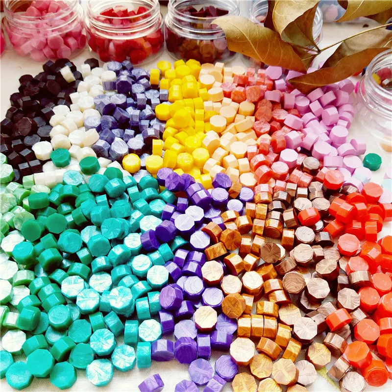 

6 colors New retro sealing wax tablets beads / particles / strips of bronzing wax seal ancient sealing wax 1000pcs