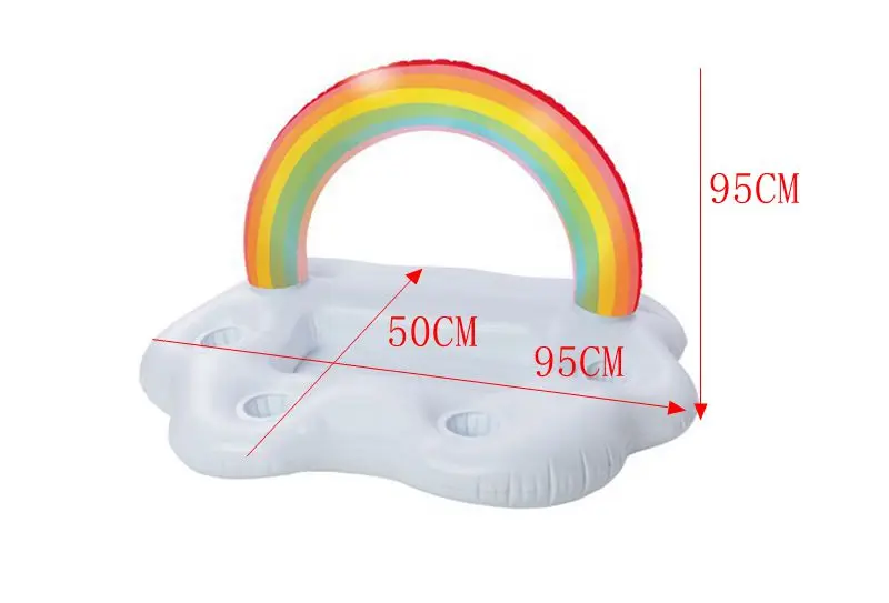 2018 Новый Облако Радуга надувные Пить Подстаканники ледяного пива лодка 4 Держатели ПВХ бассейн плавать воды игрушки бассейн Вечерние