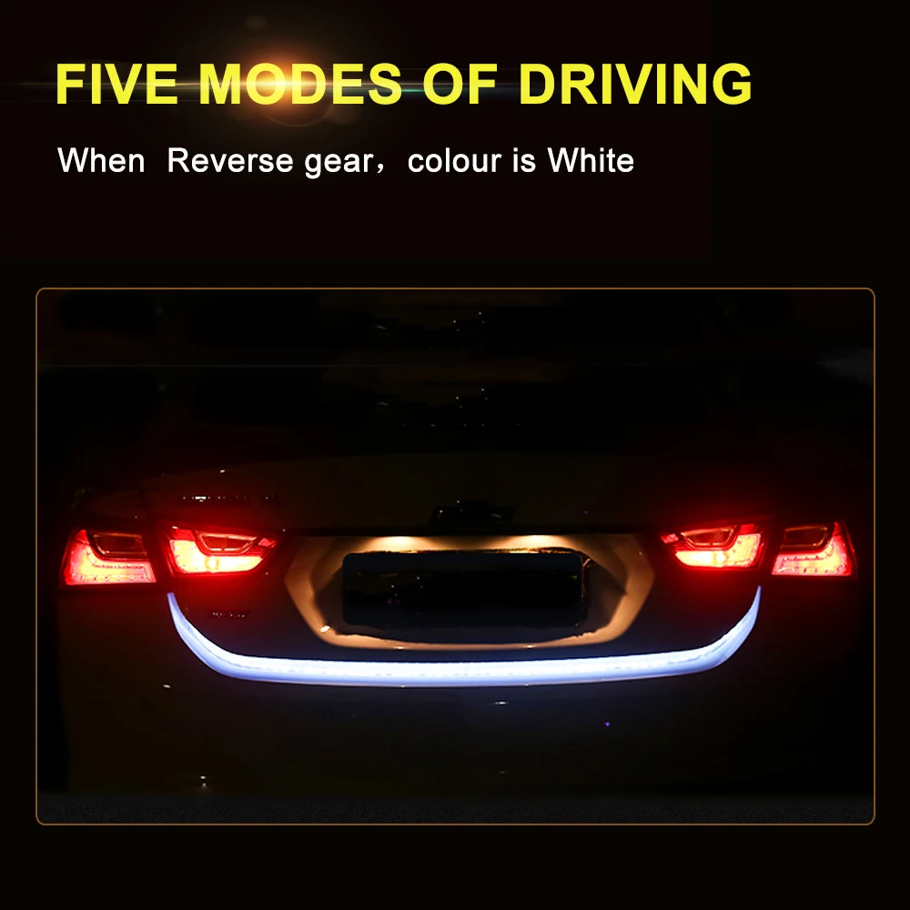 Автомобильный Стайлинг RGB ходовая часть, плавающая Светодиодная лента для багажника, освещение багажного отсека, динамический стример, указатель поворота, светодиод