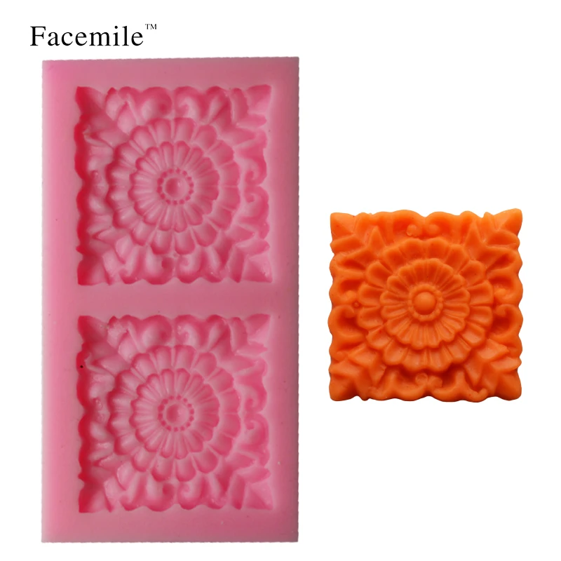 

Square Flower Shape Silicone Lace Gift Fondant Gift Cake Decorating Tools Chocolate Gumpaste Gift 50-230