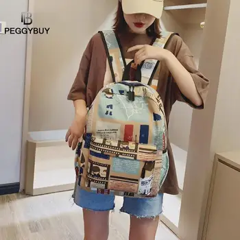 

New Women Backpack Printing Bag for Women Big Laptop School Backpack Women Men Large Capacity Nylon School Knapsack Dropshipping