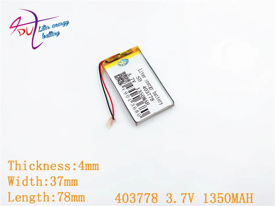 3,7 V 1350mAh 403778 403580 литий-полимерный Li-Po Li ion Перезаряжаемые Батарея для Mp3 MP4 MP5 gps Мобильный bluetooth