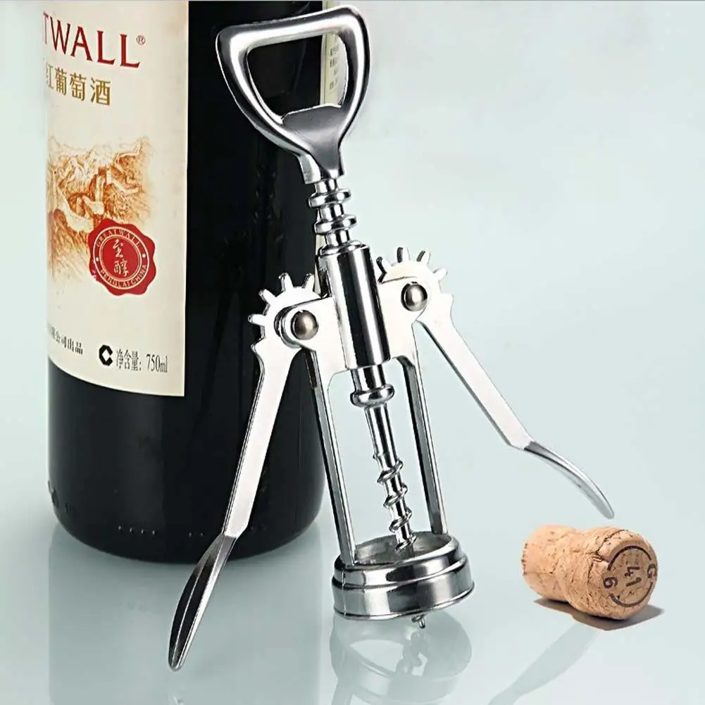Metal Wine Corkscrew Stainless Steel Waiter Bottle Beer Cap Opener