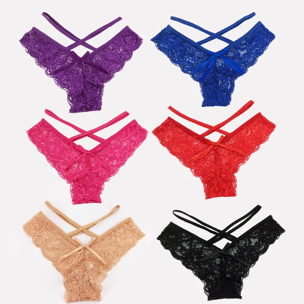 5pcs/lot Women Panties Lace Lingerie Bow Underwear Female Lolita