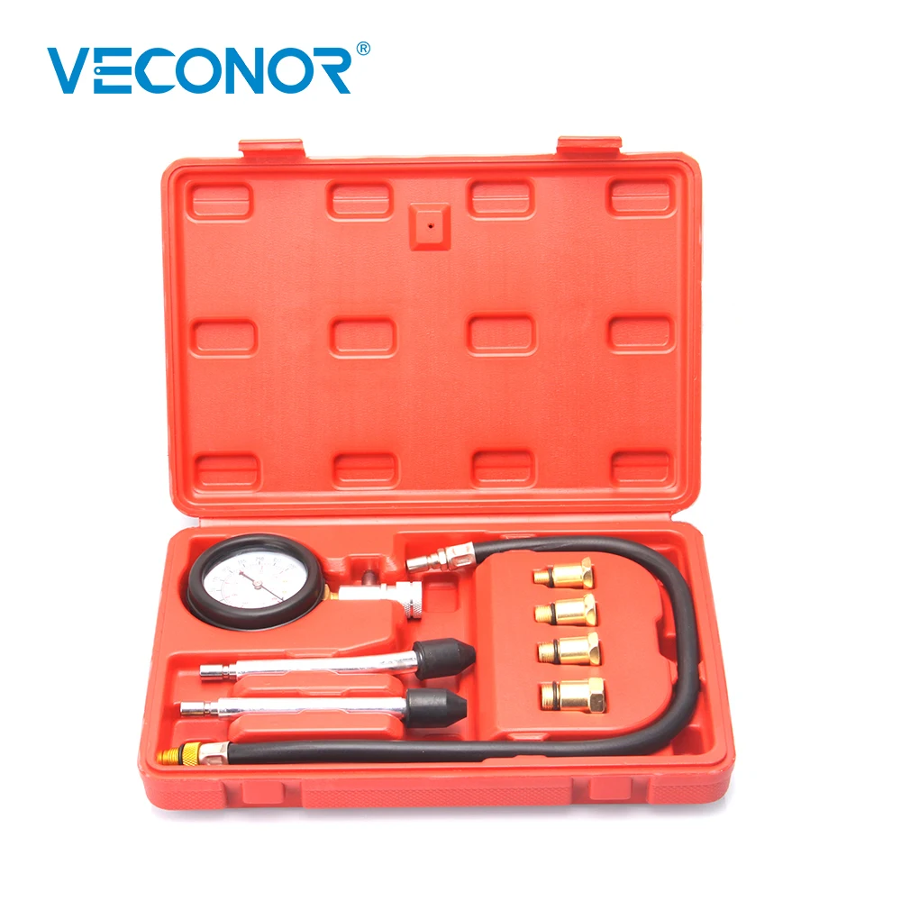

VECONOR 8PCS Spark Plug Cylinder Compression Tester Test Kit Professional Gas Engine Set