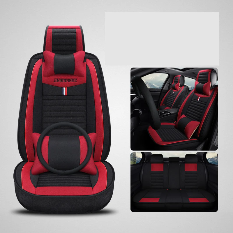 Универсальный льняное волокно сиденья авто мест Чехлы для Citroen c1 celysee ds3 c4 ds4 c5 ds5 c3 aircross c4aircross