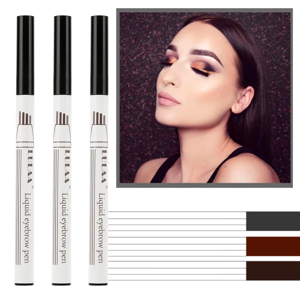 LULAA Four Heads 24H Lasting Eyebrow Enhancer Pencil Make up Waterproof Tint 3 Colors Eye Brow pen maquiagem Cosmetics TSL2M LULAA Four Heads 24H Lasting Eyebrow Enhancer Pencil Make up Waterproof Tint 3 Colors Eye Brow pen maquiagem Cosmetics TSL2M