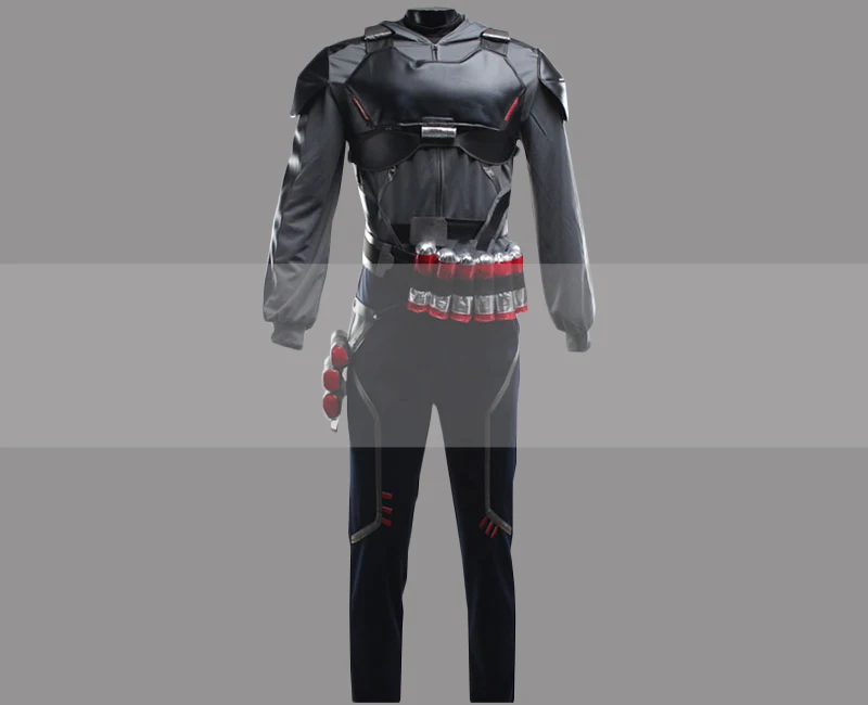 

Customize Overwatch Reaper Skin Blackwatch Reyes Cosplay Costume Outfit