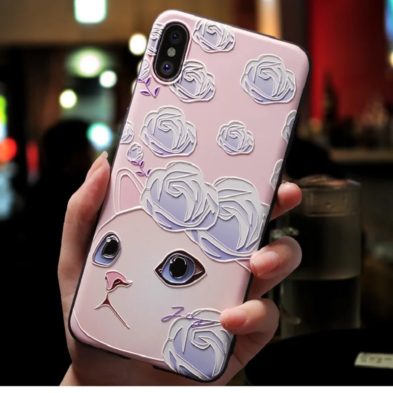 Милый 3D тисненый мультяшный чехол для телефона Huawei honor 9i Honor 7 Play Y9 2019 Enjoy 9 plus мягкий