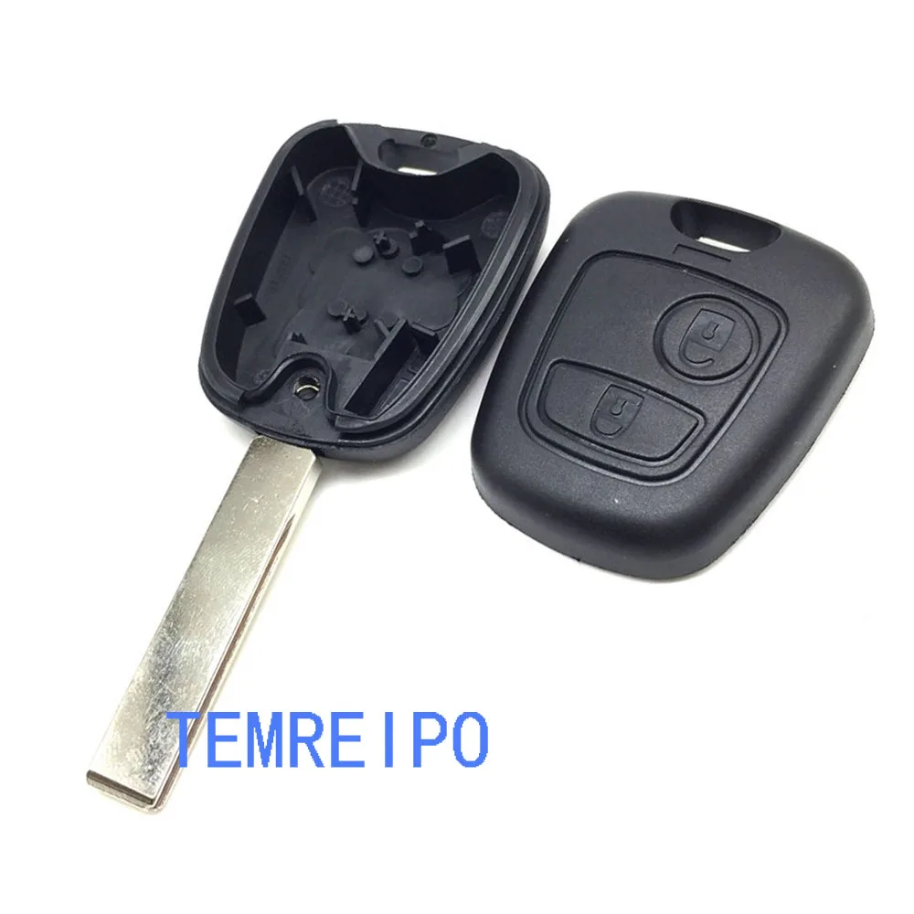 

20pcs/lot Car remote key blank for peugeot citroen car replacement key shell 107 207 307 308 car key shell fob