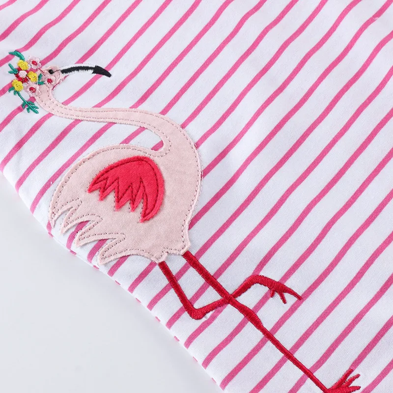 Fashion Baby Girls Dresses Summer Kids Embroidered Animal Dress Children Short Sleeve Vestidos Girls Cotton Dress Beach Clothes (9)
