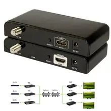 HDMI удлинитель до 500 м 1080P LKV379 по радиочастотному коаксиальному кабелю матричный распределитель 99 каналов HDMI удлинитель отправитель и приемник в комплекте