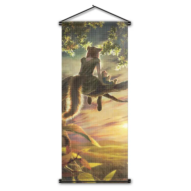 Halloween Christmas Room Decor Anime Girl Fox Sunset