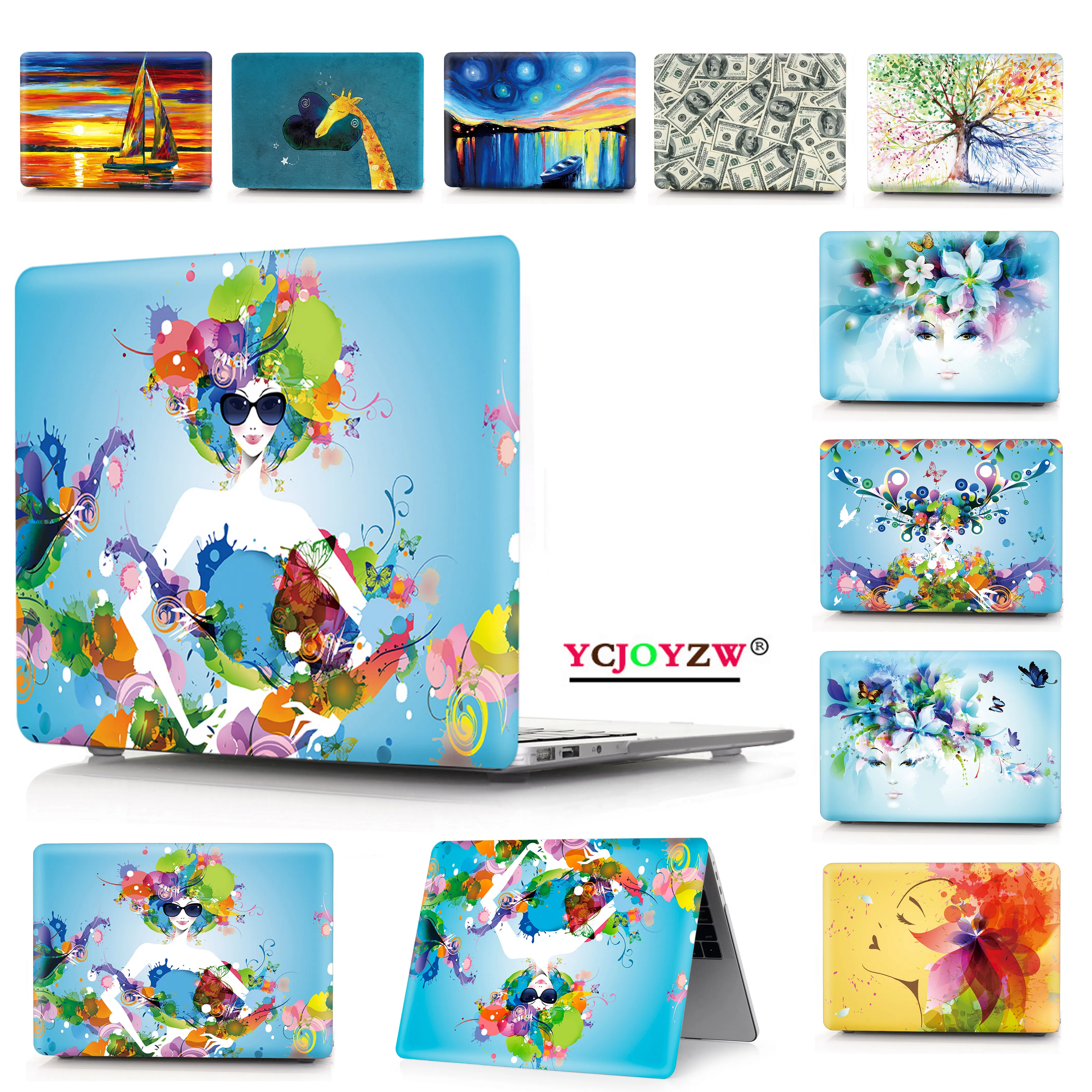 

For Macbook New Air Pro 13 15 Touch bar Laptop Case For Mac book Air Pro Retina 11.6 12 13.3 15.4 Inch Girl Hard Cover