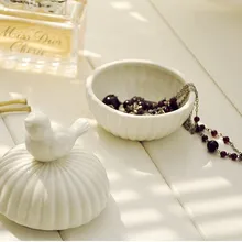 Белая керамическая милая маленькая животная шкатулка для драгоценностей, кроликов, котят, птиц, Ювелирная упаковка, коробка для хранения, коробка для хранения, подарок для девочки