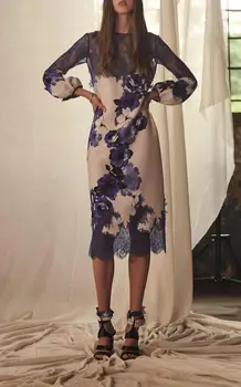 

2020 summer new temperament slim lace dress