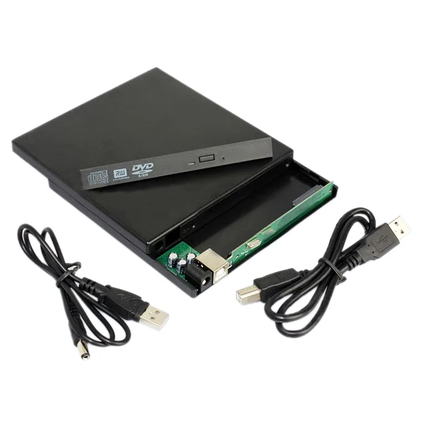 Laptop USB to Sata CD DVD RW Drive External Case Caddyin HDD Enclosure