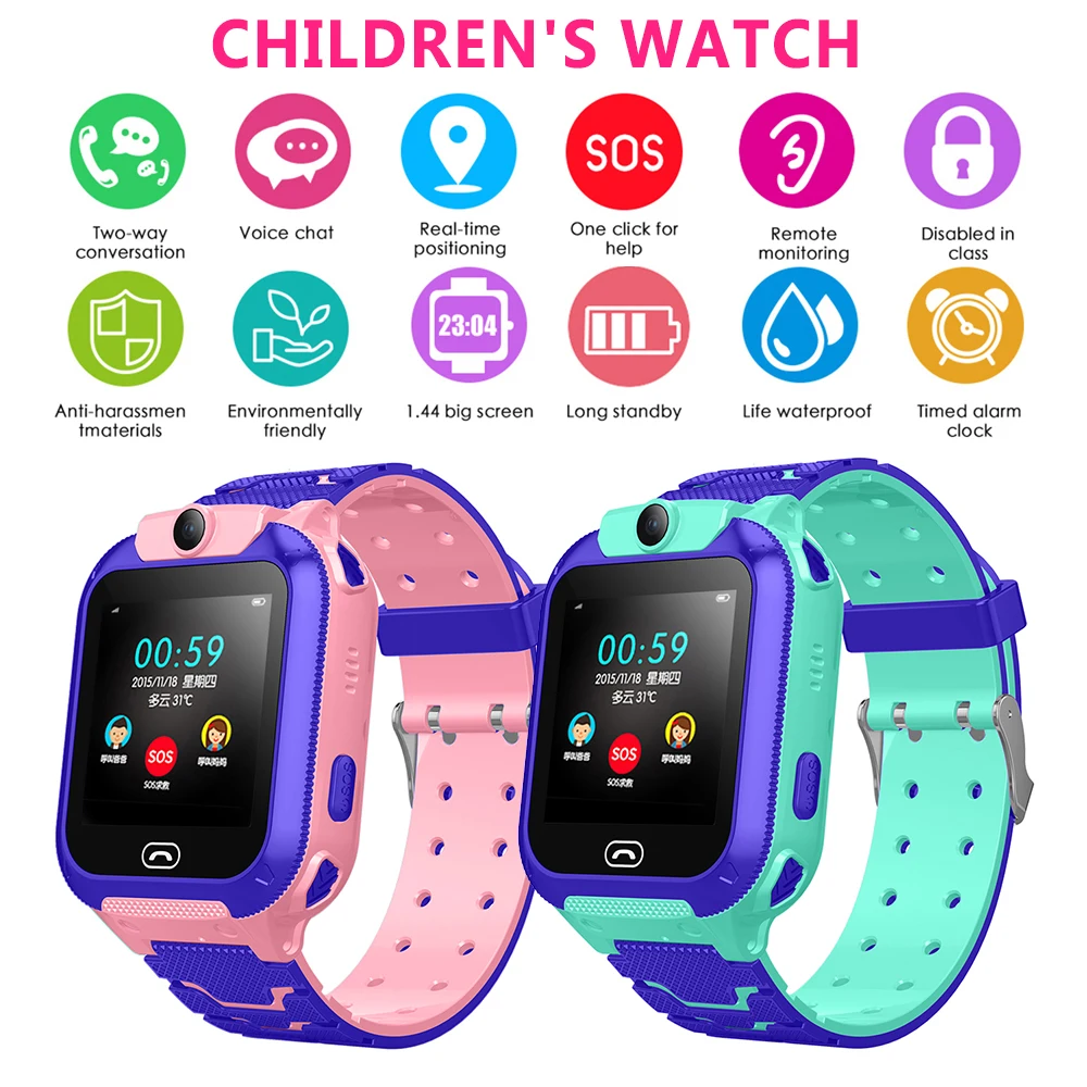 

Anti-Lost Kids Smart Watch Life Waterproof LSB Positioning Tracker S0S SIM Call children security Smart Watchs With Camera