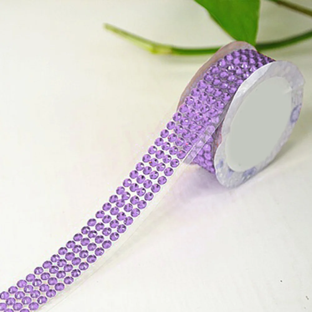 

Crystal Colorful Acrylic Self-Adhesive Rhinestones Sticker Tape Craft Glitter Gem DIY Stickers for Scrapbooking Arts Decoration