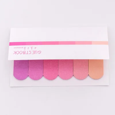 Creative six color gradient post-it notes Office learning Stationery Message Memo Notes N Times Stickers Color Notes Book - Цвет: XNRL