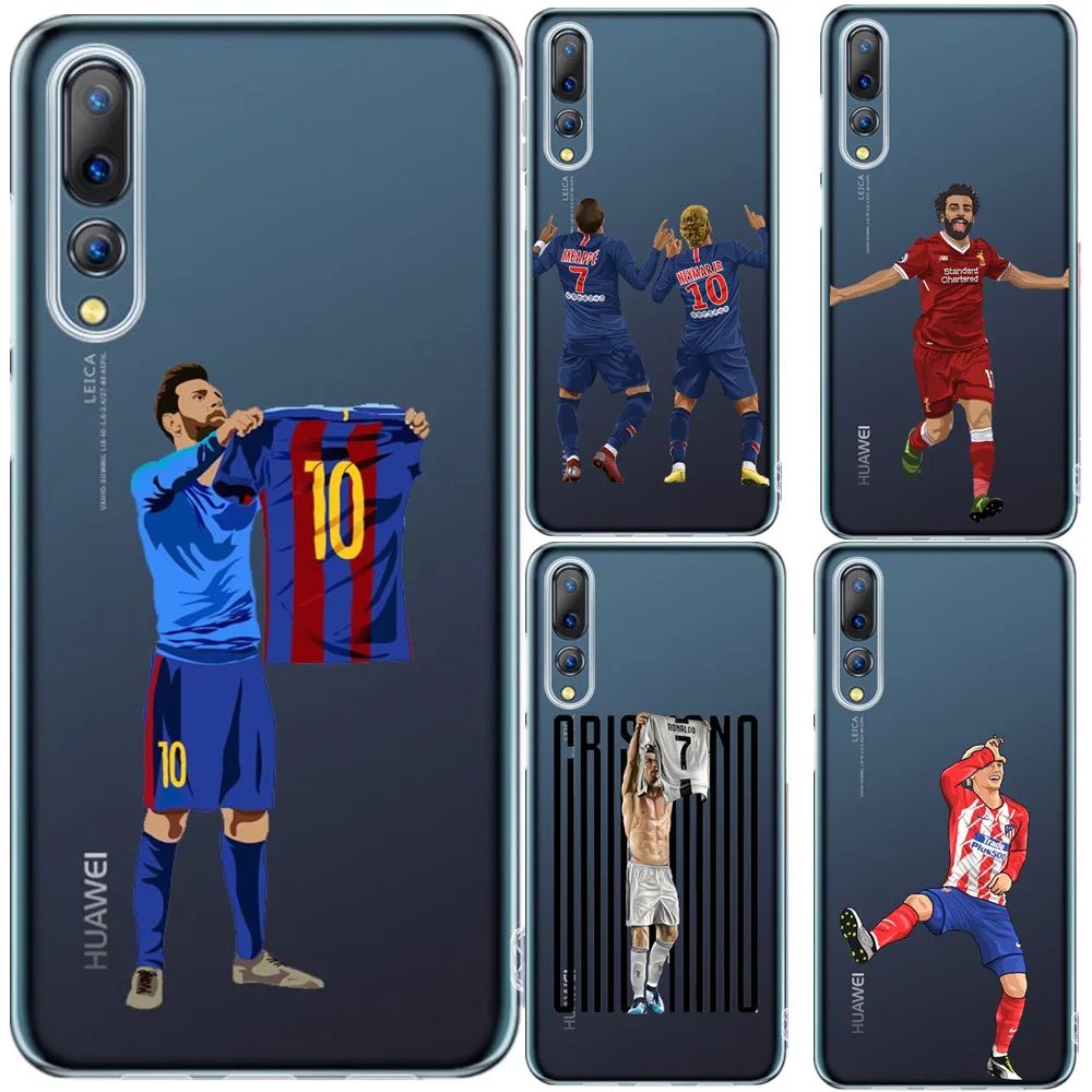 

Griezmann Salah Dybala Neymar jr Ronaldo CR7 Soft Phone Cases Cover For Huawei P8 Lite 2017 P9 P10 P20 Lite Mate 10 Pro Mate 20